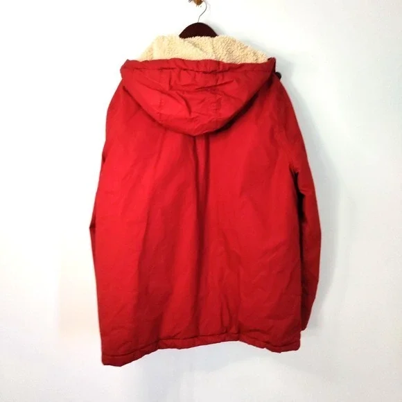 DB Supply Jacket Men XL Red Parka Sherpa Hood Military Insulated Waterproof Barn - Picture 5 of 13